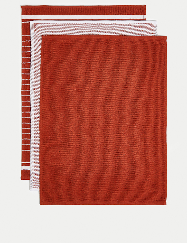 Set of 3 Cotton Rich Tea Towels