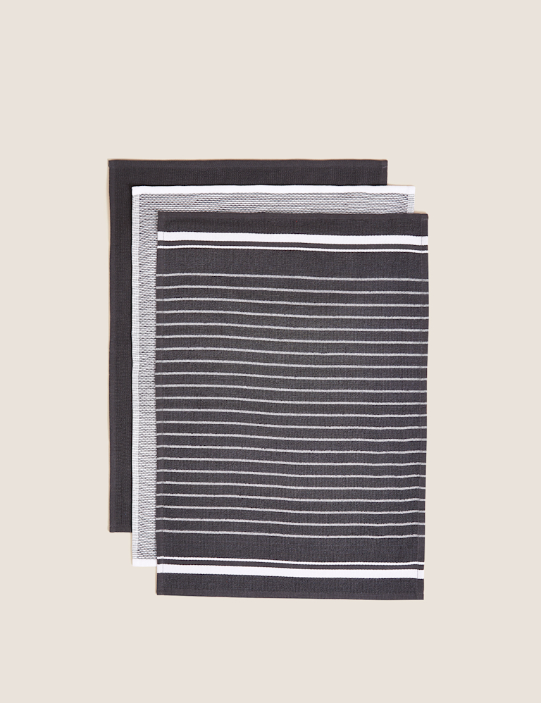Set of 3 Cotton Rich Tea Towels