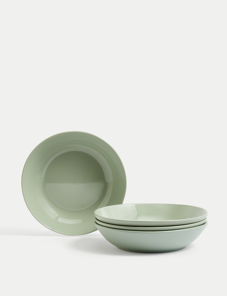 Set of 4 Everyday Stoneware Pasta Bowls