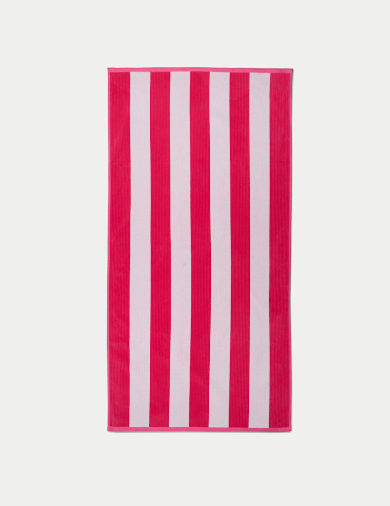 Pure Cotton Striped Sand Resistant Beach Towel
