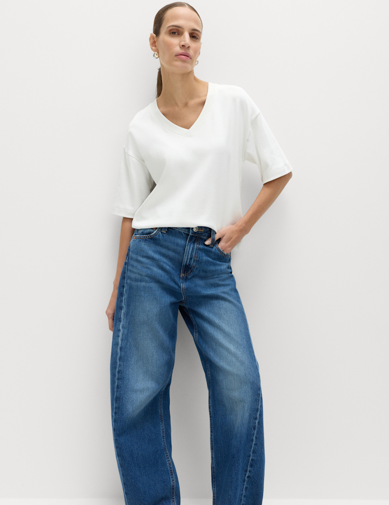 Pure Cotton Heavyweight V-Neck T-Shirt