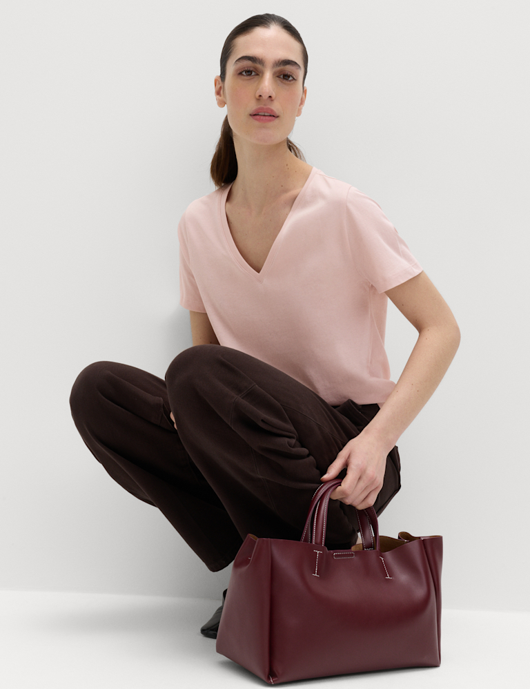 Pure Cotton V-Neck T-Shirt