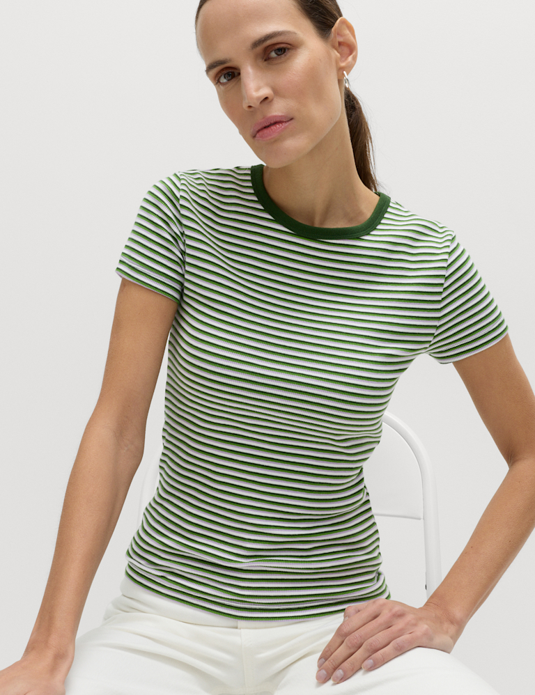Cotton Rich Ribbed Slim Fit T-Shirt