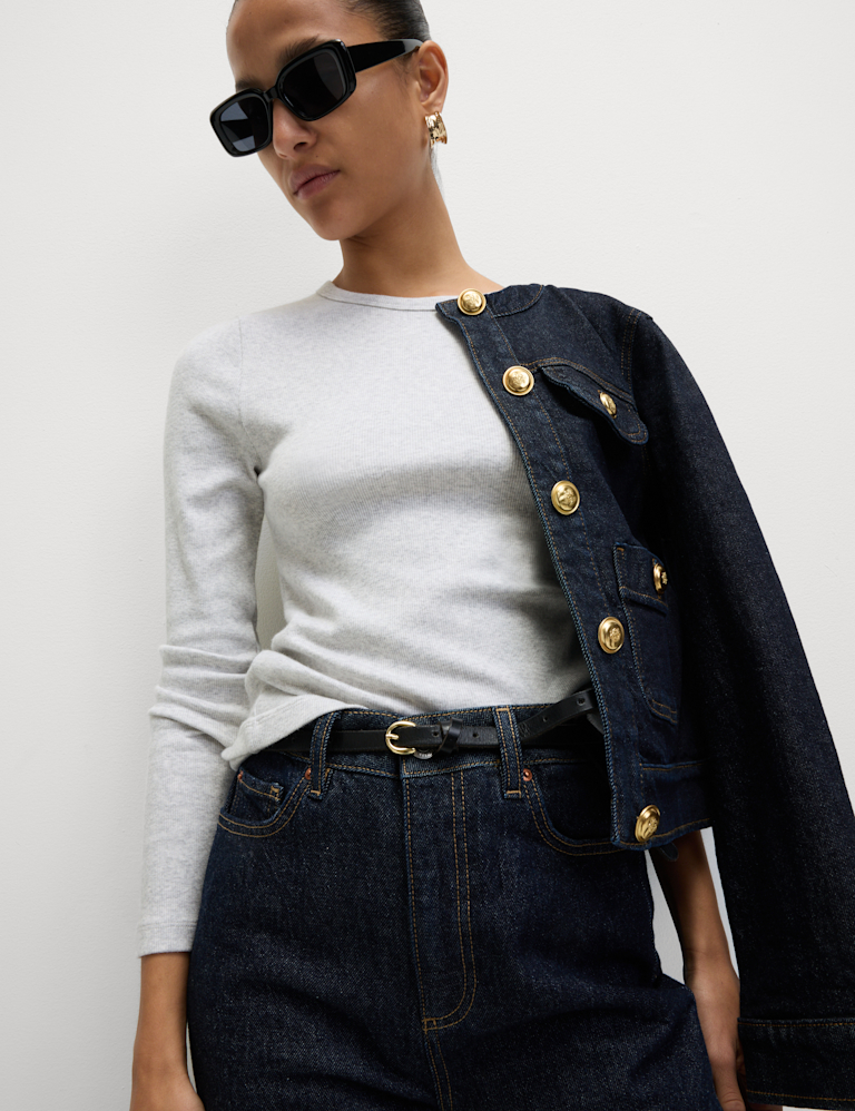 Cotton Rich Ribbed Top