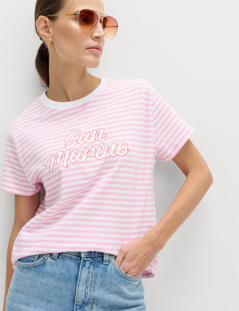 Pure Slub Cotton Checked T-Shirt