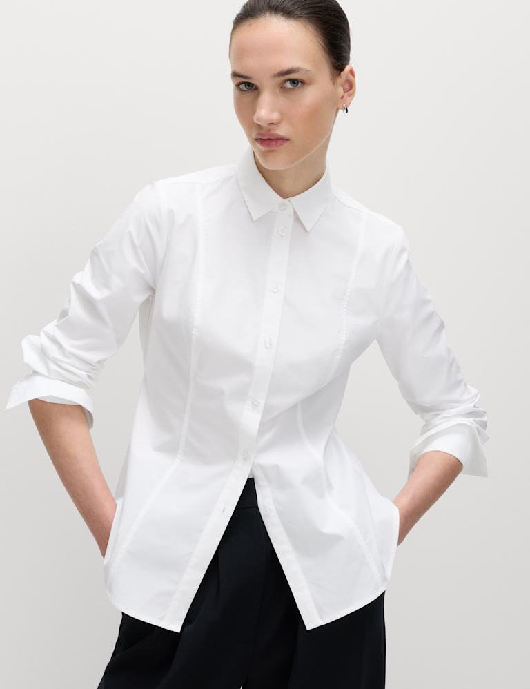 Pure Cotton Back Belt Detail Shirt Pure Cotton Back Belt Detail Shirt