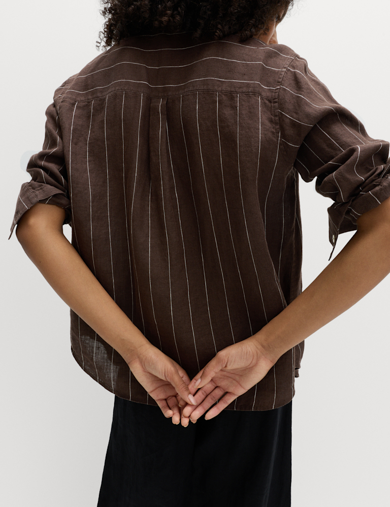 Pure Linen Striped Shirt