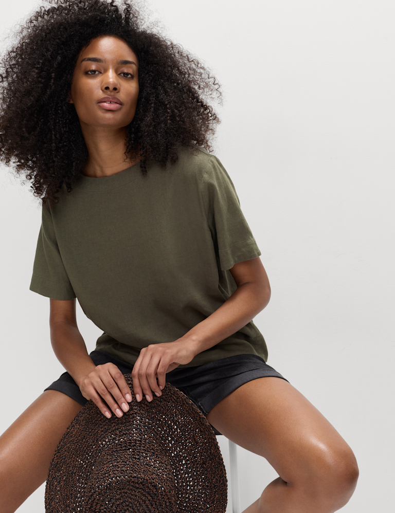 Linen Rich Relaxed T-Shirt