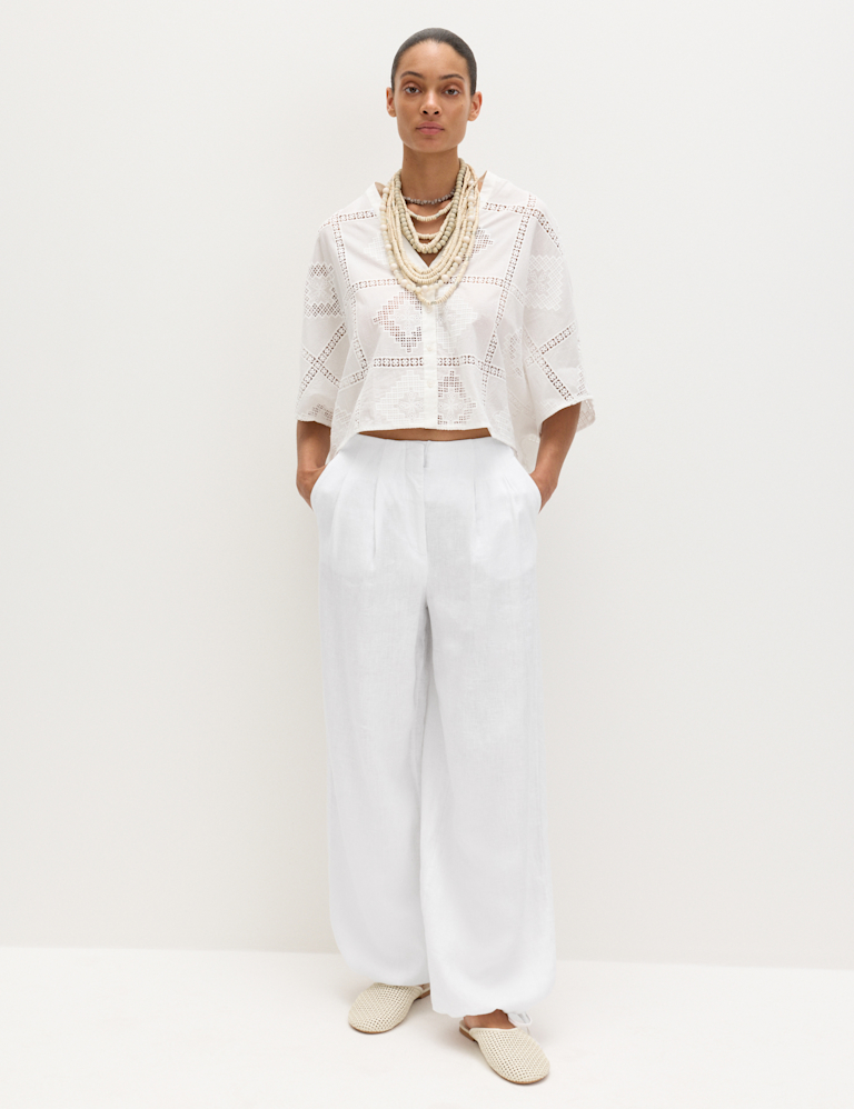 Pure Linen Balloon Trousers