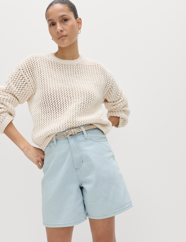 Pure Cotton Denim Classic Shorts