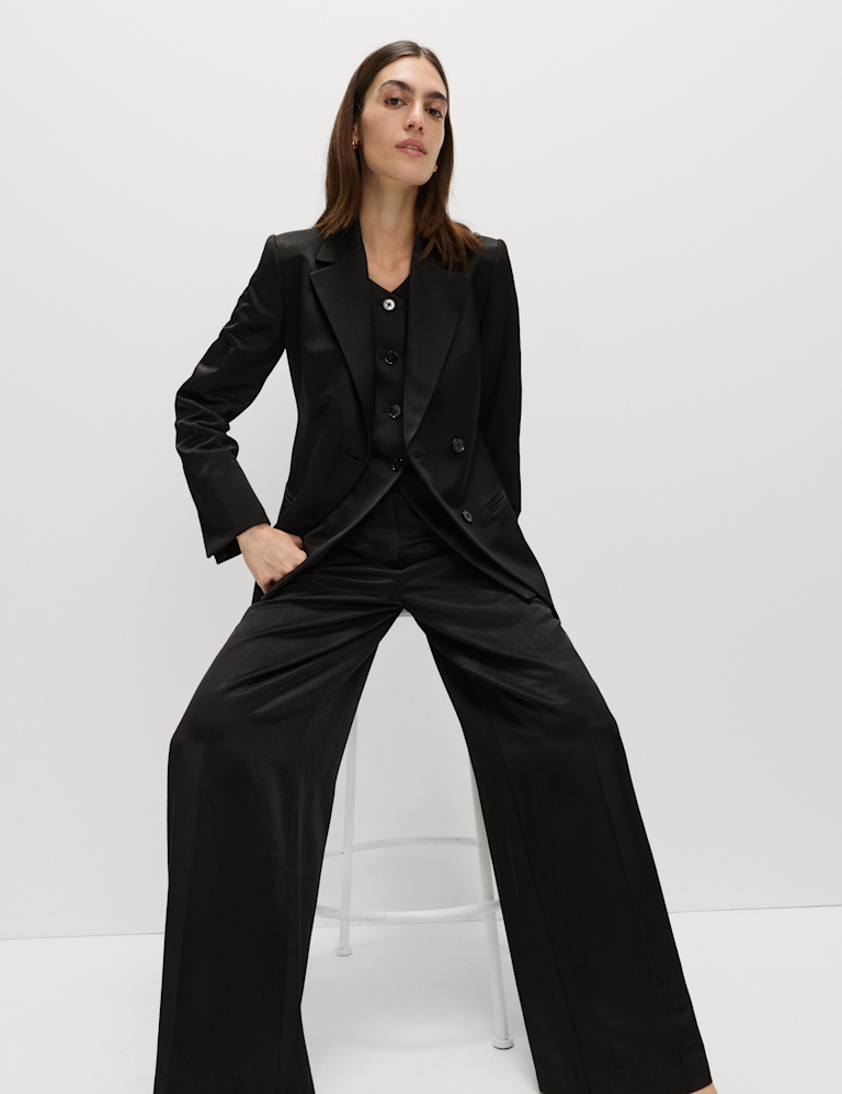 Satin Waisted Blazer