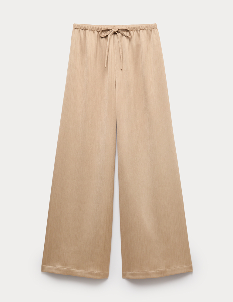 Plisse Tie Waist Palazzo Trousers Plisse Tie Waist Palazzo Trousers