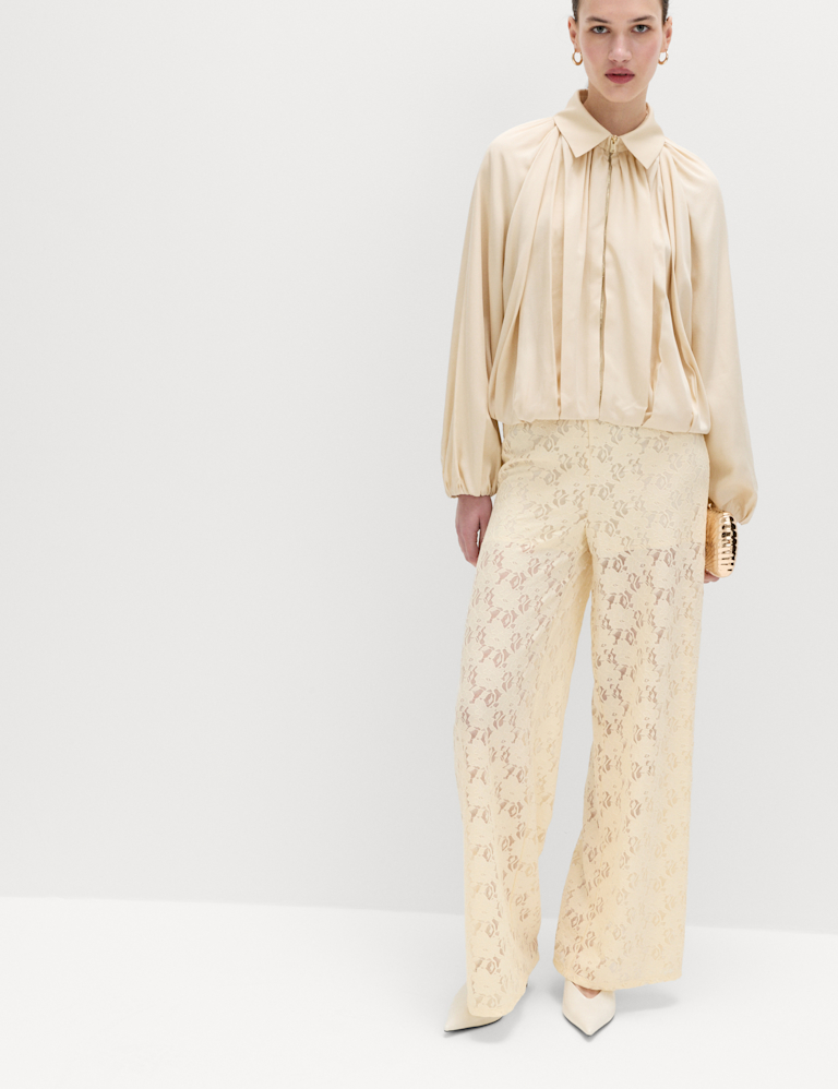 Lace Wide Leg Trousers