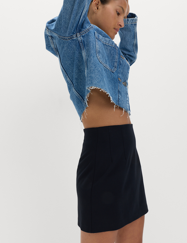Jersey Mini A-Line Skirt