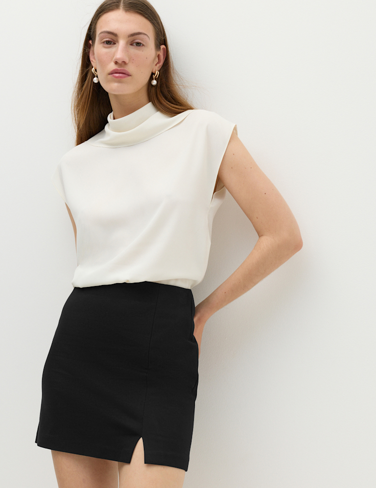 Jersey Mini A-Line Skirt