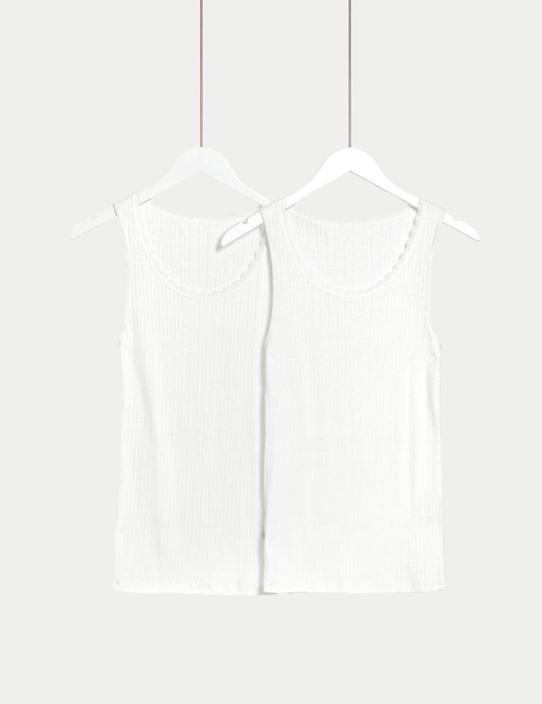 2pk Medium Warmth Thermal Pointelle Vests