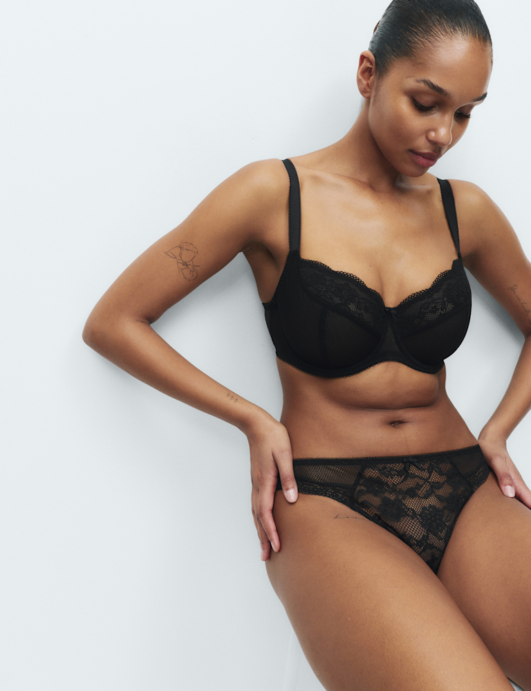 Jasmine Lace Wired Balcony Bra (F-H)