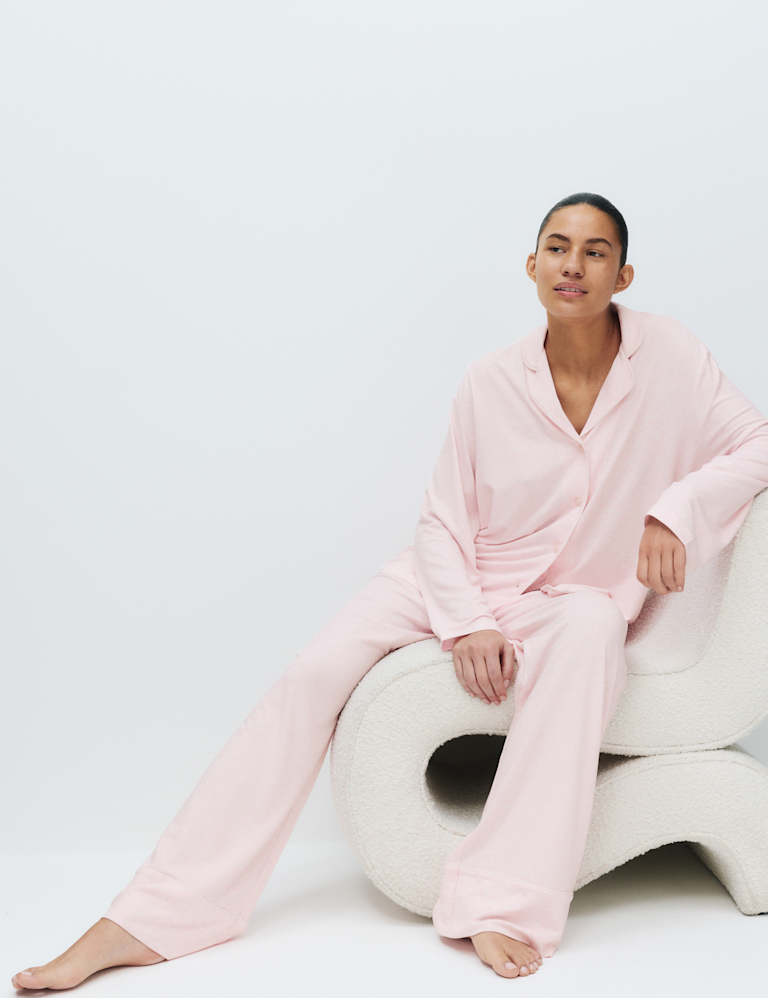 Soft Touch Printed Revere Pyjama Set