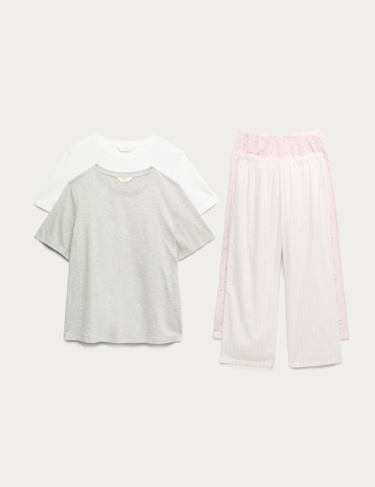 2 Pack Cotton Rich Jersey Printed Pyjama Sets