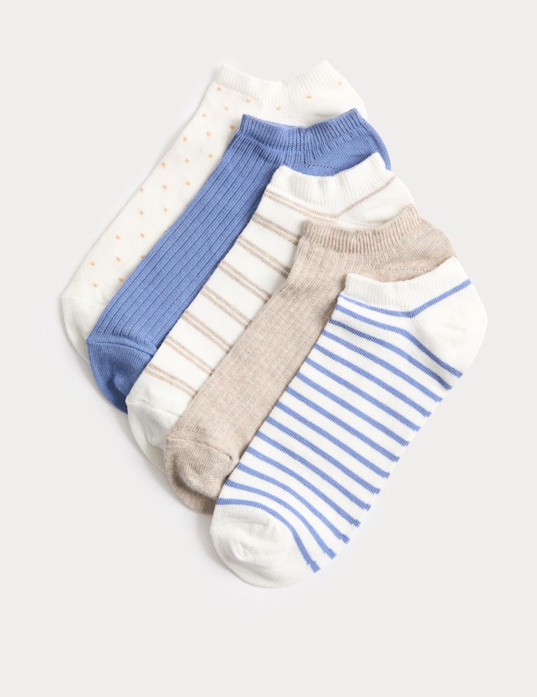 5 Pack Cotton Rich Patterned Trainer Liners™