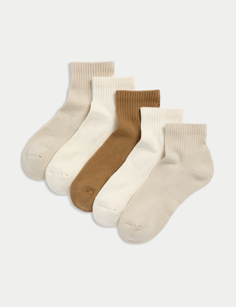 5pk Cotton Rich Cushioned Anklets