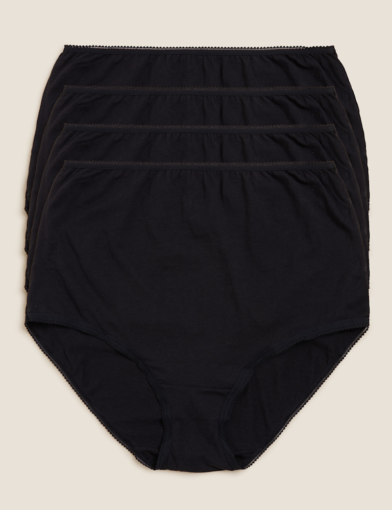 4pk Pure Cotton Full Brief Knickers