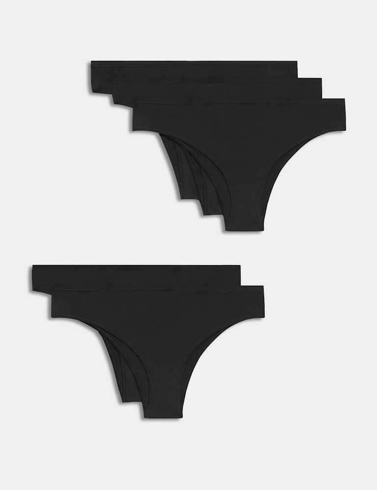 5pk Cotton Modal Brazilian Knickers 5pk Cotton Modal Brazilian Knickers