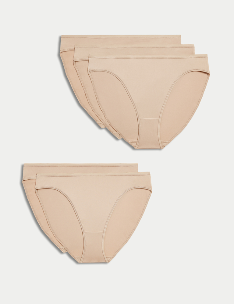 5pk Microfibre High Leg Knickers