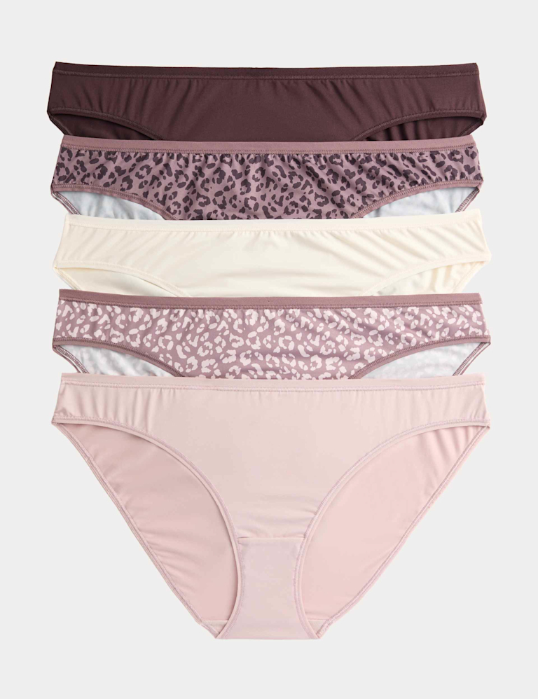 5pk Microfibre Low Rise Bikini Knickers