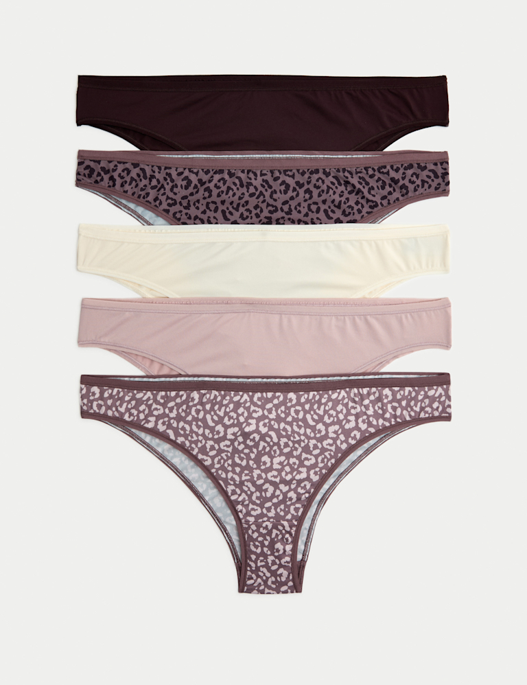 5pk Microfibre Brazilian Knickers