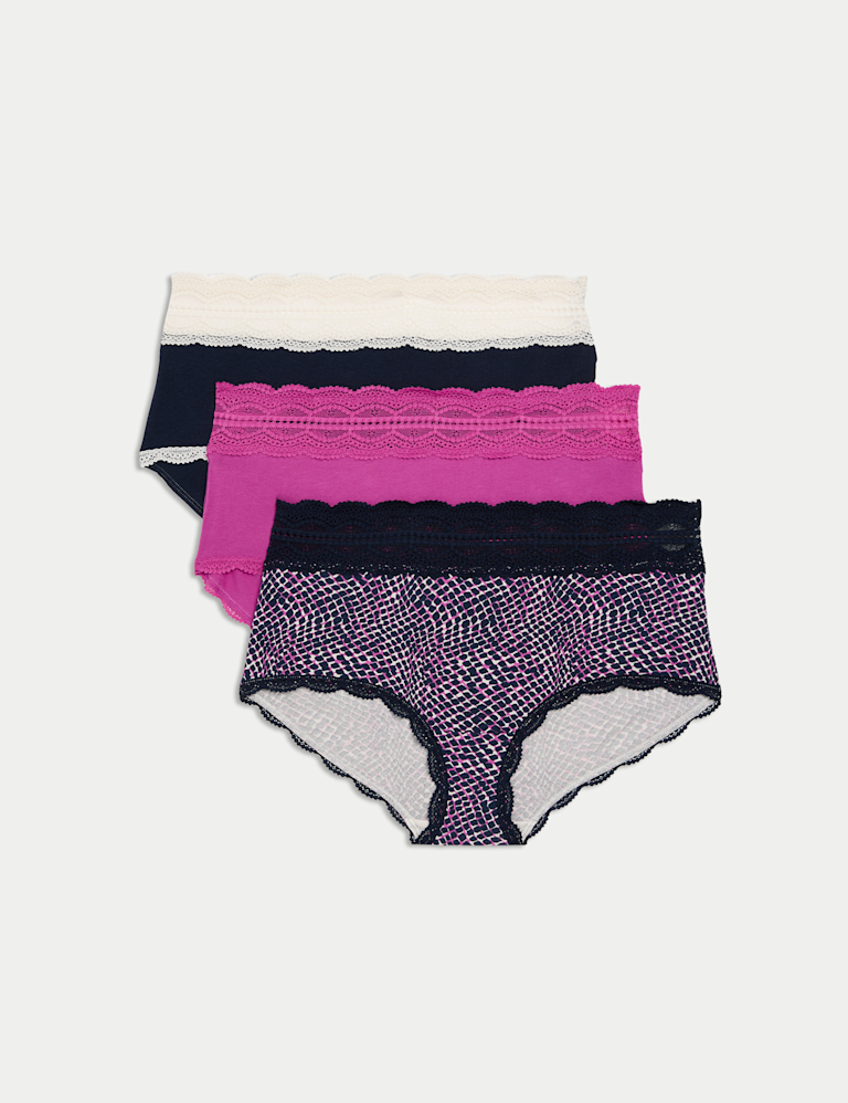 3pk Cotton Rich High Rise Shorts