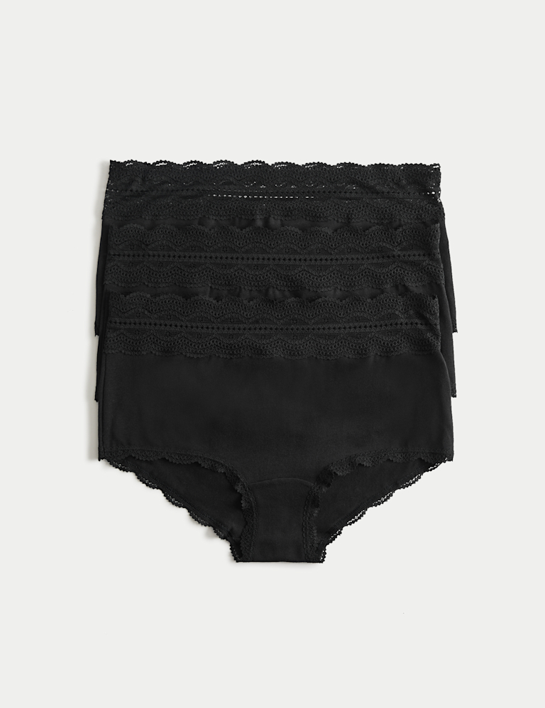 3pk Cotton Rich High Rise Shorts