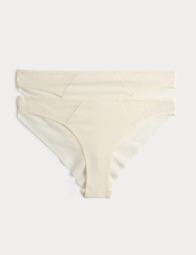 2 Pack Body Lace Brazilian Knickers