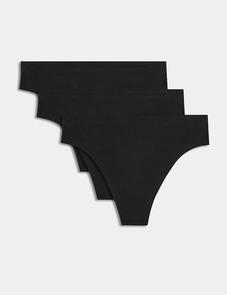 3pk Cool Comfort™ High Waisted No VPL Thongs