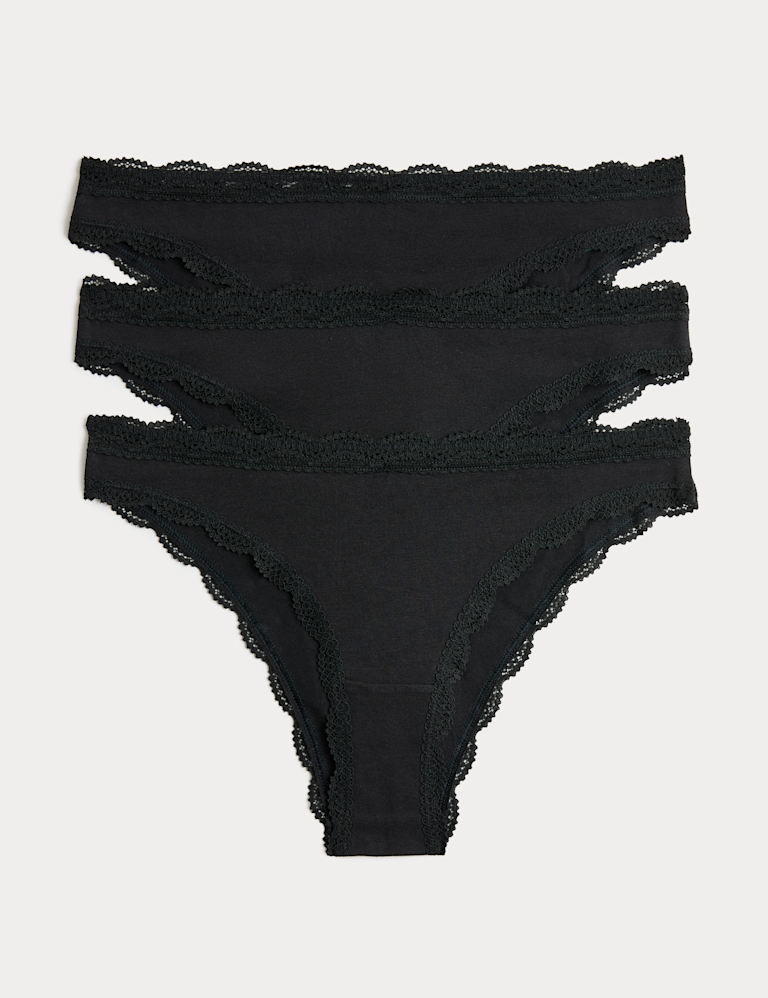 3 Pack Cotton Rich Brazilian Knickers 3 Pack Cotton Rich Brazilian Knickers