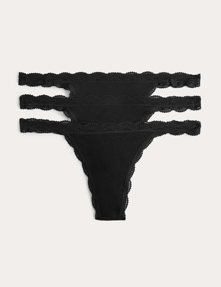 3pk Cotton Rich Tanga Thongs