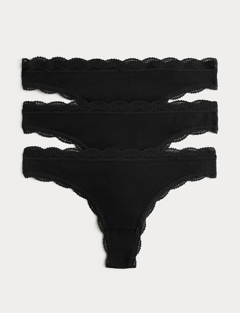 3pk Cotton Rich Thongs