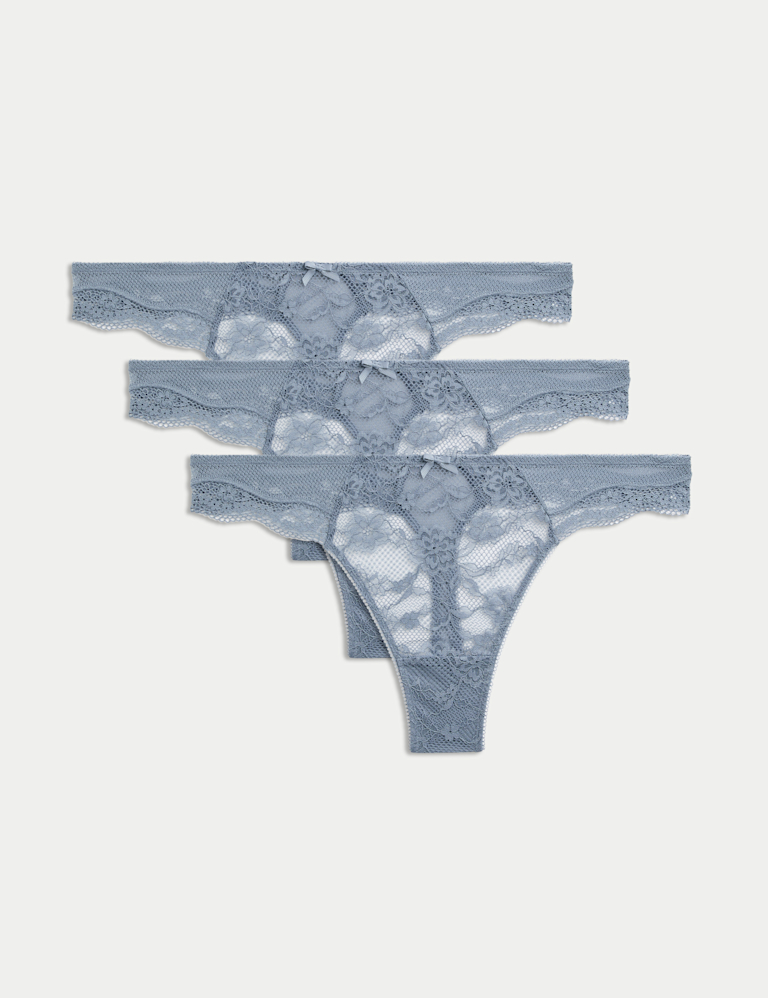 3pk Jasmine Lace Thongs