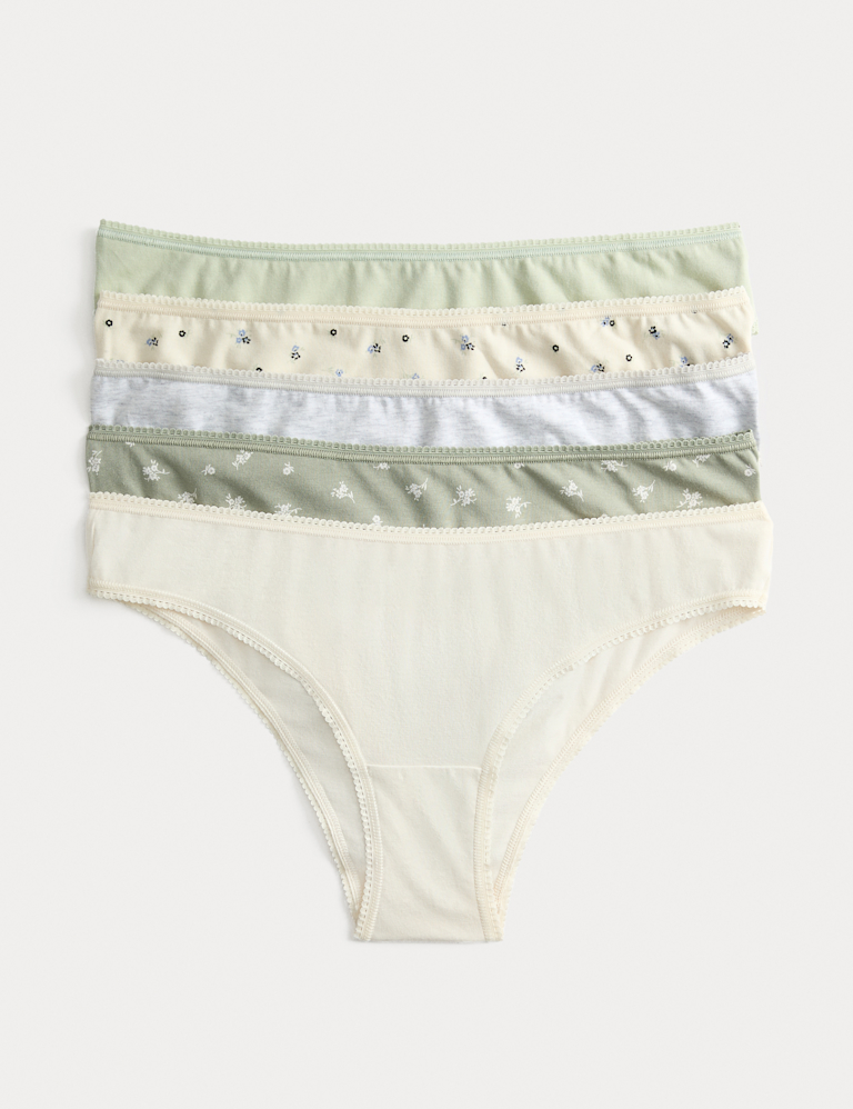 5pk Cotton Lycra™ Brazilian Knickers