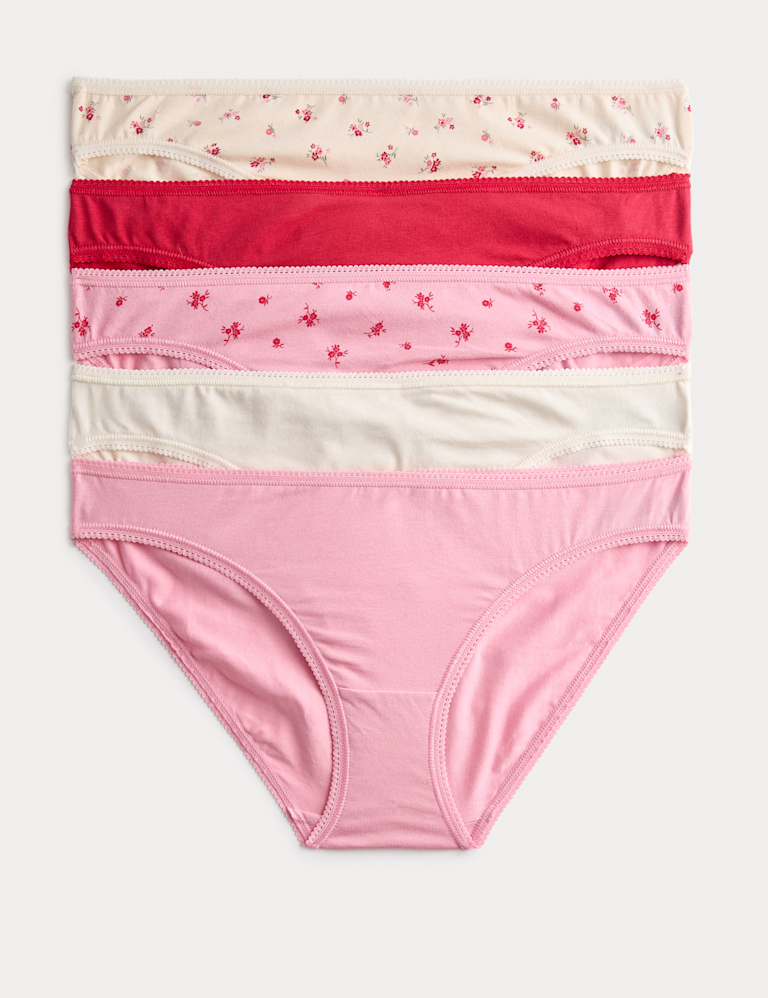 5pk Cotton Lycra™ Bikini Knickers
