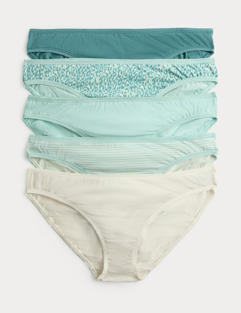 5pk Cotton Lycra™ Bikini Knickers