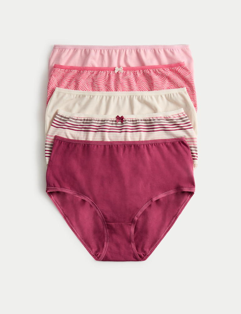 5pk Cotton Lycra™ Printed High Rise Shorts
