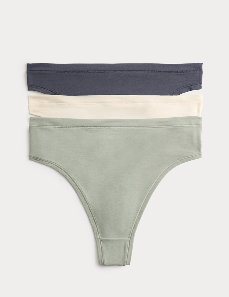 3pk Flexifit™ Modal High Waisted Thongs