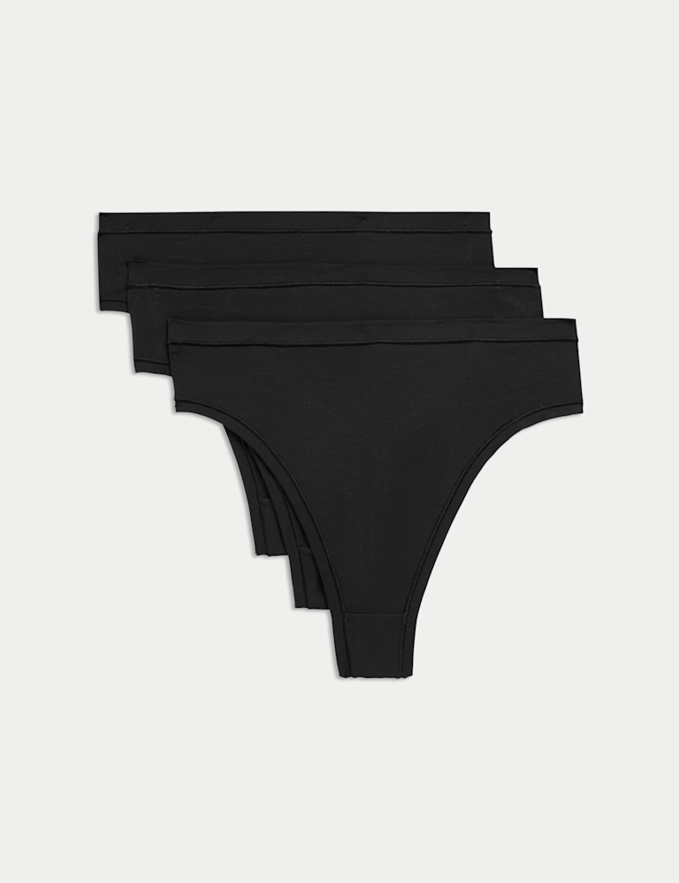 3pk Flexifit™ Modal High Waisted Thongs