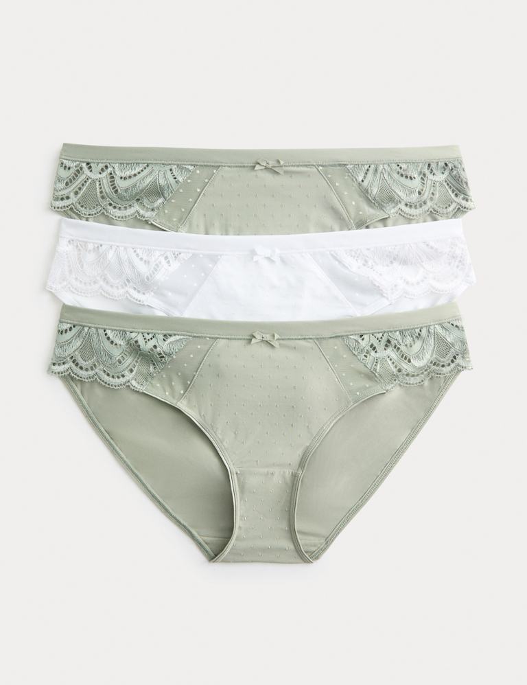 3pk Amelia Lace Bikini Knickers