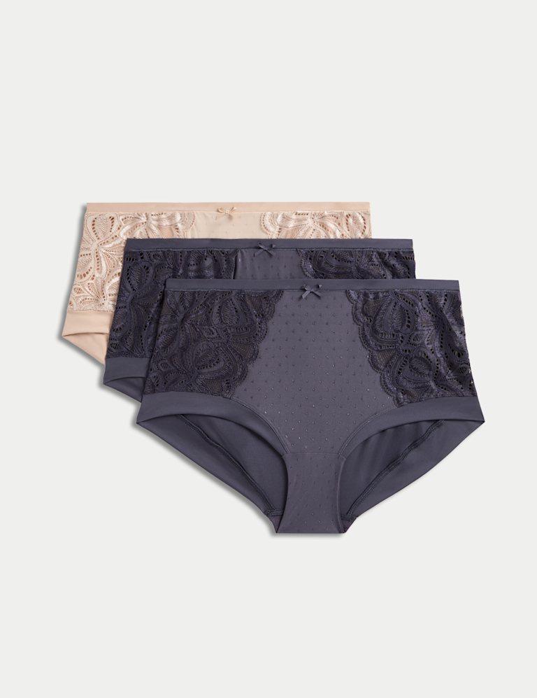 3pk Amelia Lace High Rise Shorts