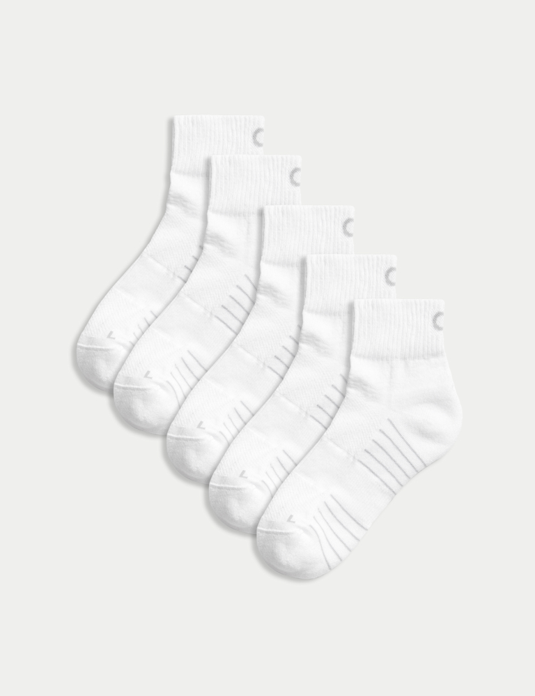 5 Pack Cushioned Quarter Liner Sport Socks