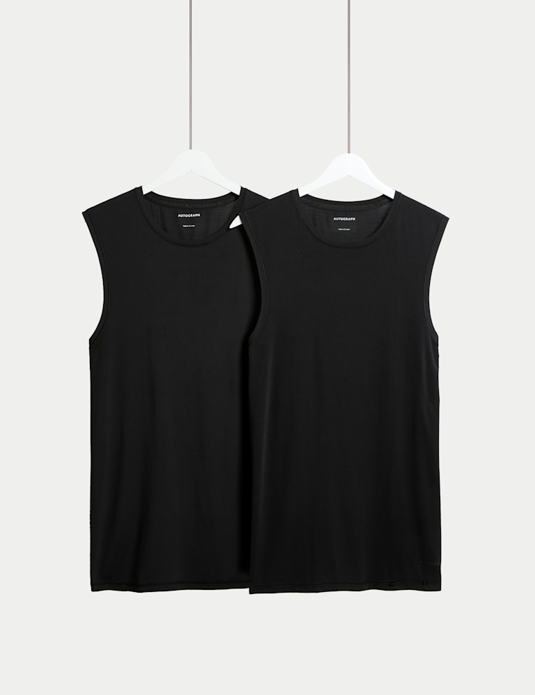 2 Pack Sport Sleeveless Vest with Stretch