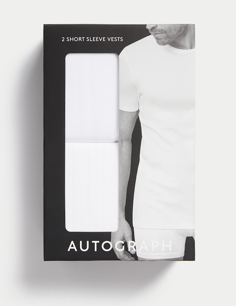 2 Pack Supima® Cotton Drop Needle Vest Box