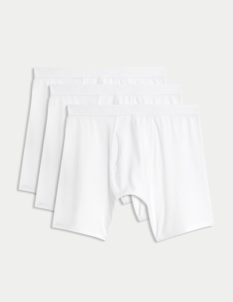 3 Pack Cotton Rich Cool & Fresh™ Longer Length Trunks